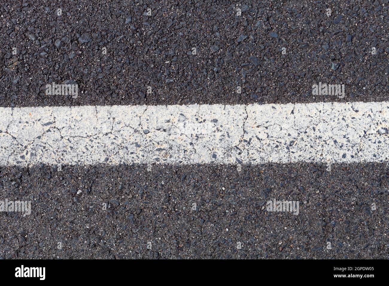 View of a road with a white line Stock Photo Alamy