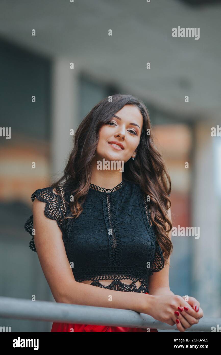 Girl in street in miniskirt hi-res stock photography and images - Alamy