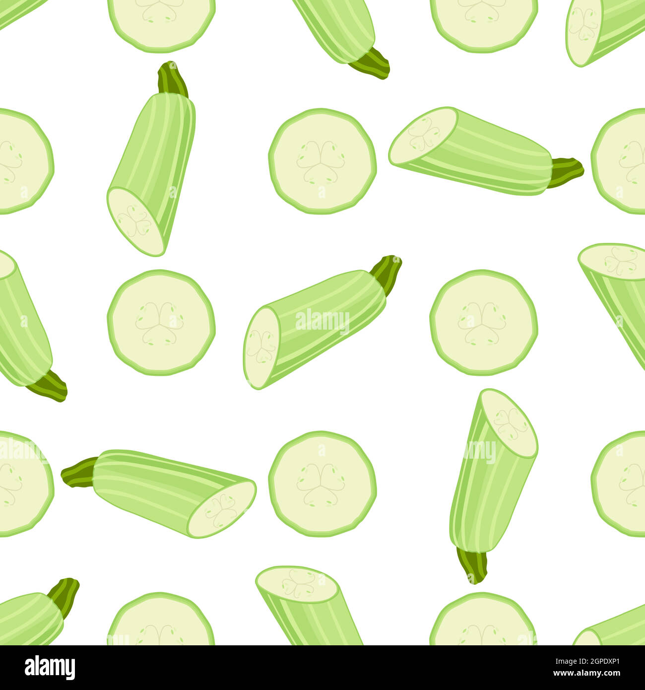 Illustration on theme of bright pattern zucchini Stock Vector