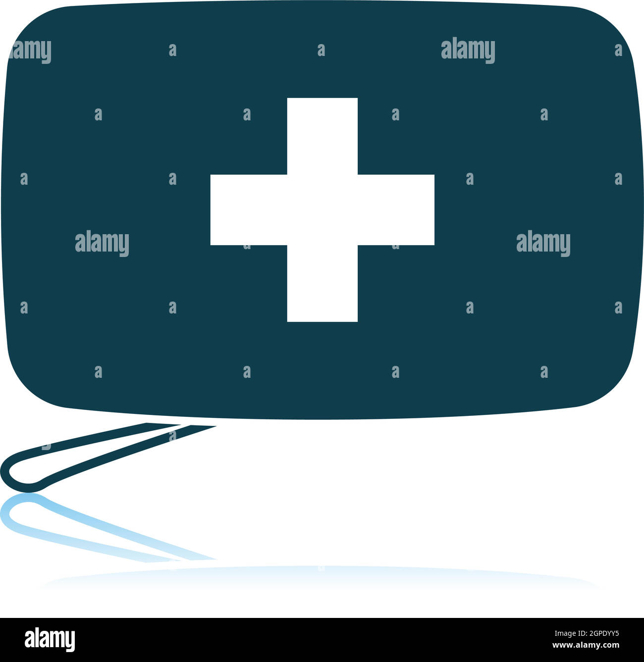 Alpinist First Aid Kit Icon Stock Vector