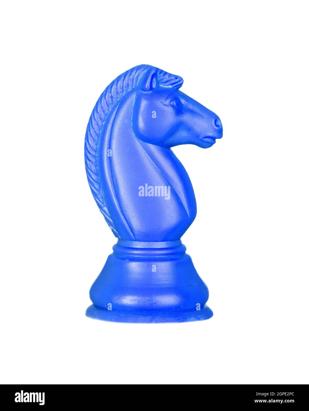 Blue chess piece isolated on white background Stock Photo