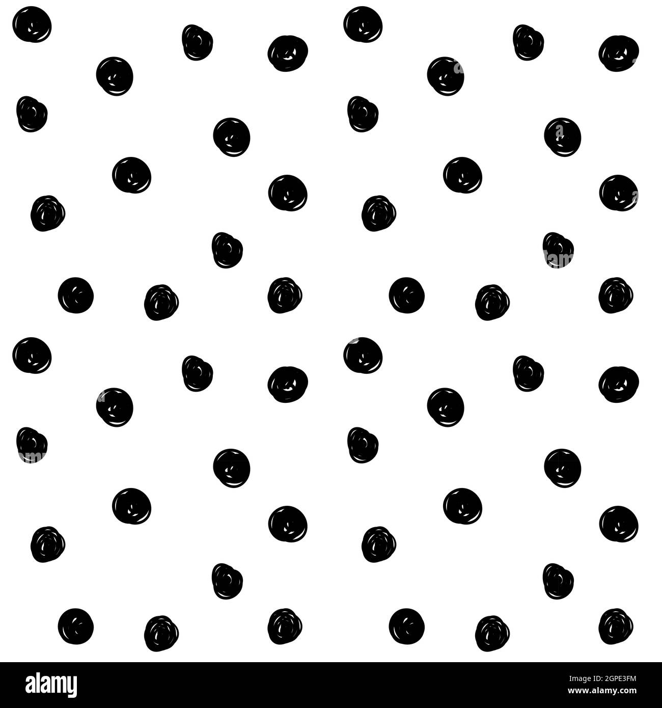 Black dots on white background seamless pattern Vector Image, Dots 
