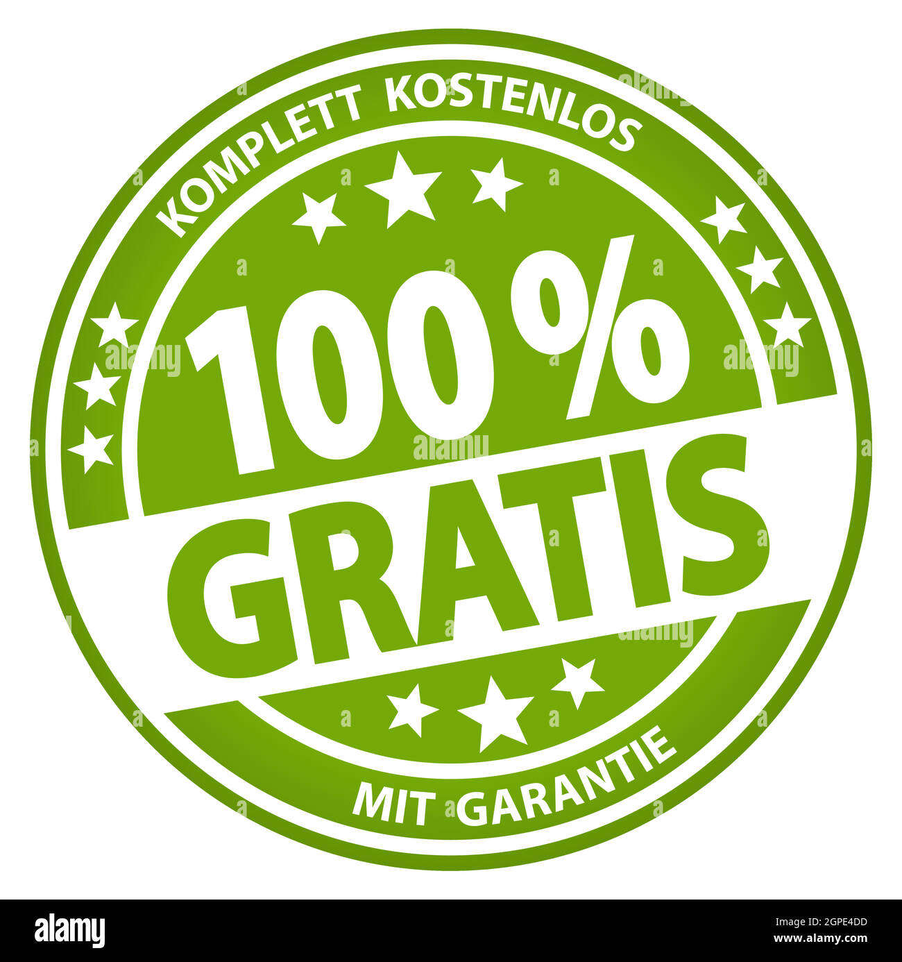round business button - 100% gratis (german) Stock Vector