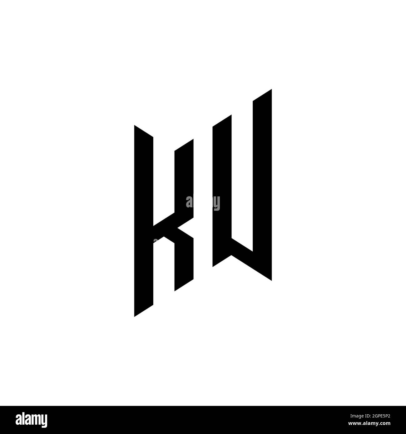 KT Monogram geometric shape style template. Monogram initial design ...