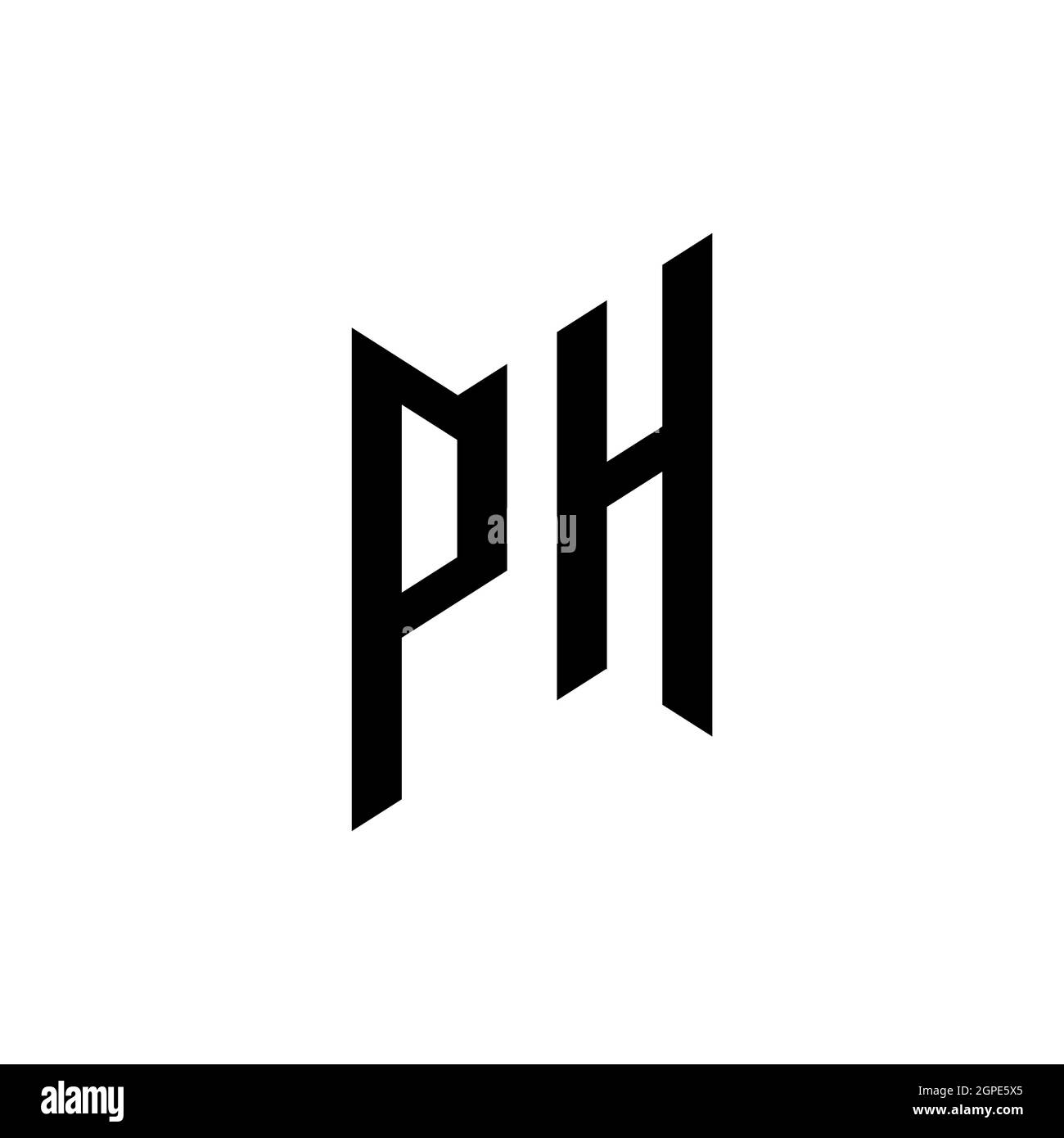 Monogram Phs PH Monogram geometric shape style template. Monogram initial design ...