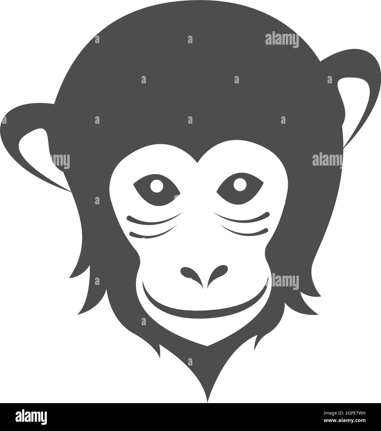 Monkey logo icon illustration vector flat design Stock Vector Image ...