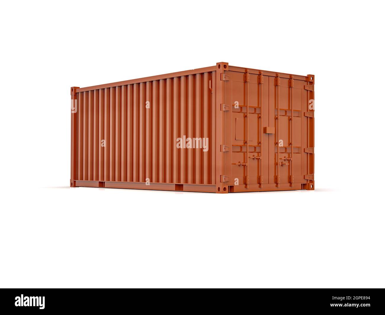 Red Shipping Cargo Container for Logistics and Transportation Isolated ...