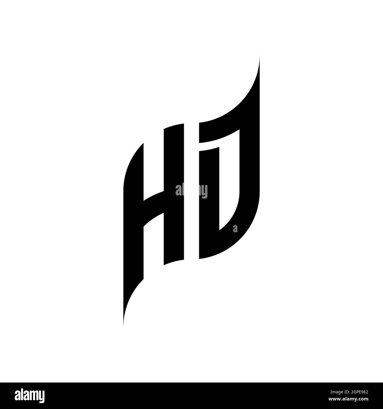 HD Monogram geometric shape style template. Monogram initial design vector isolated on white background Stock Vector