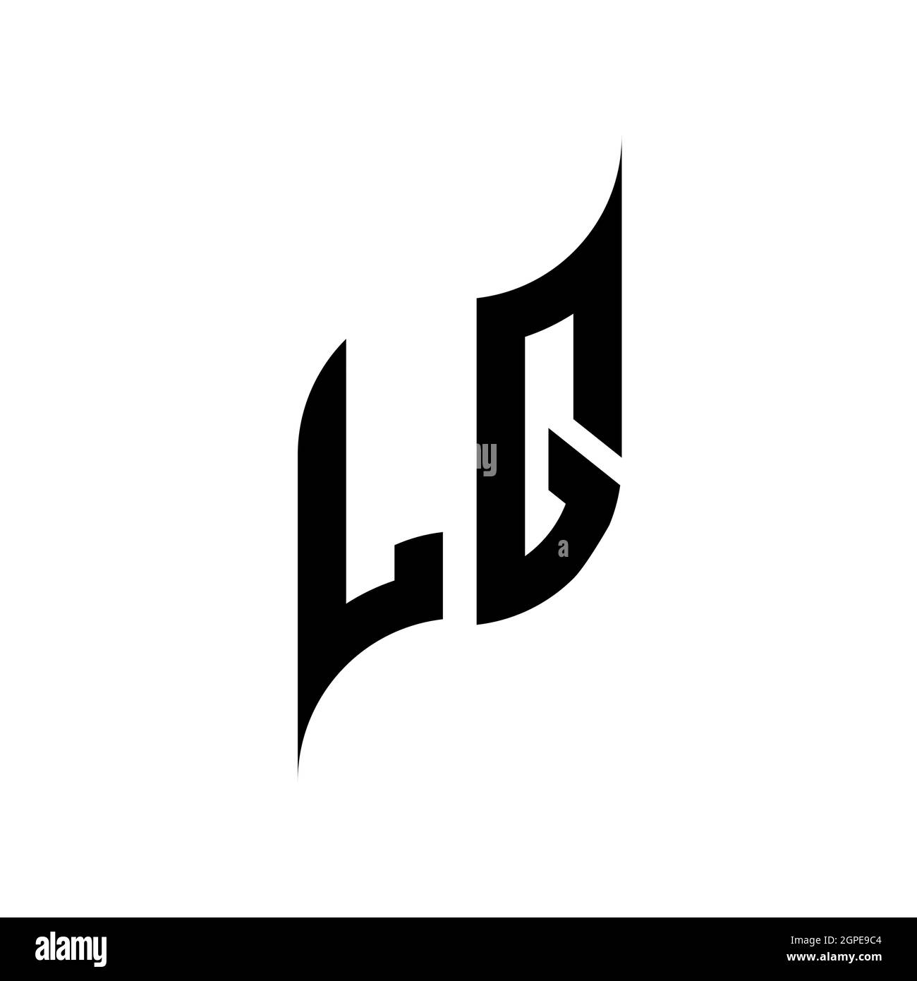 NR Monogram geometric shape style template. Monogram initial design vector isolated on white background Stock Vector