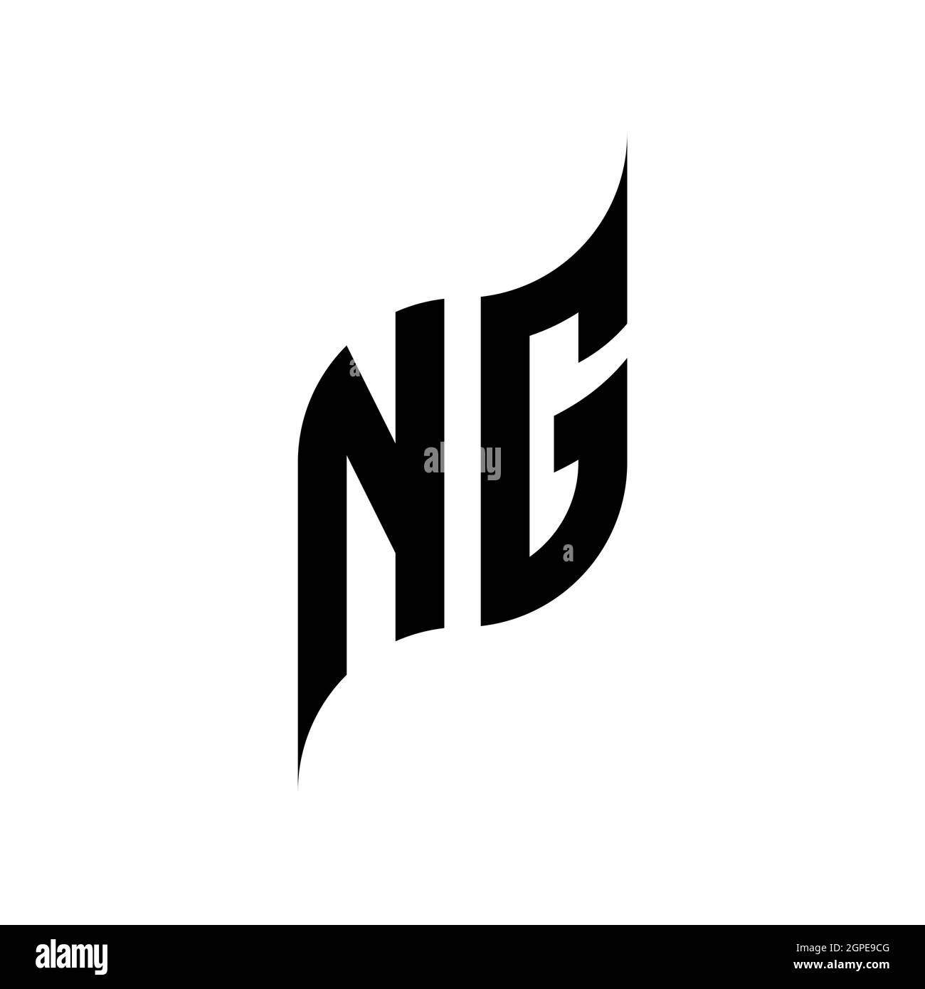 LF Monogram geometric shape style template. Monogram initial design vector isolated on white background Stock Vector