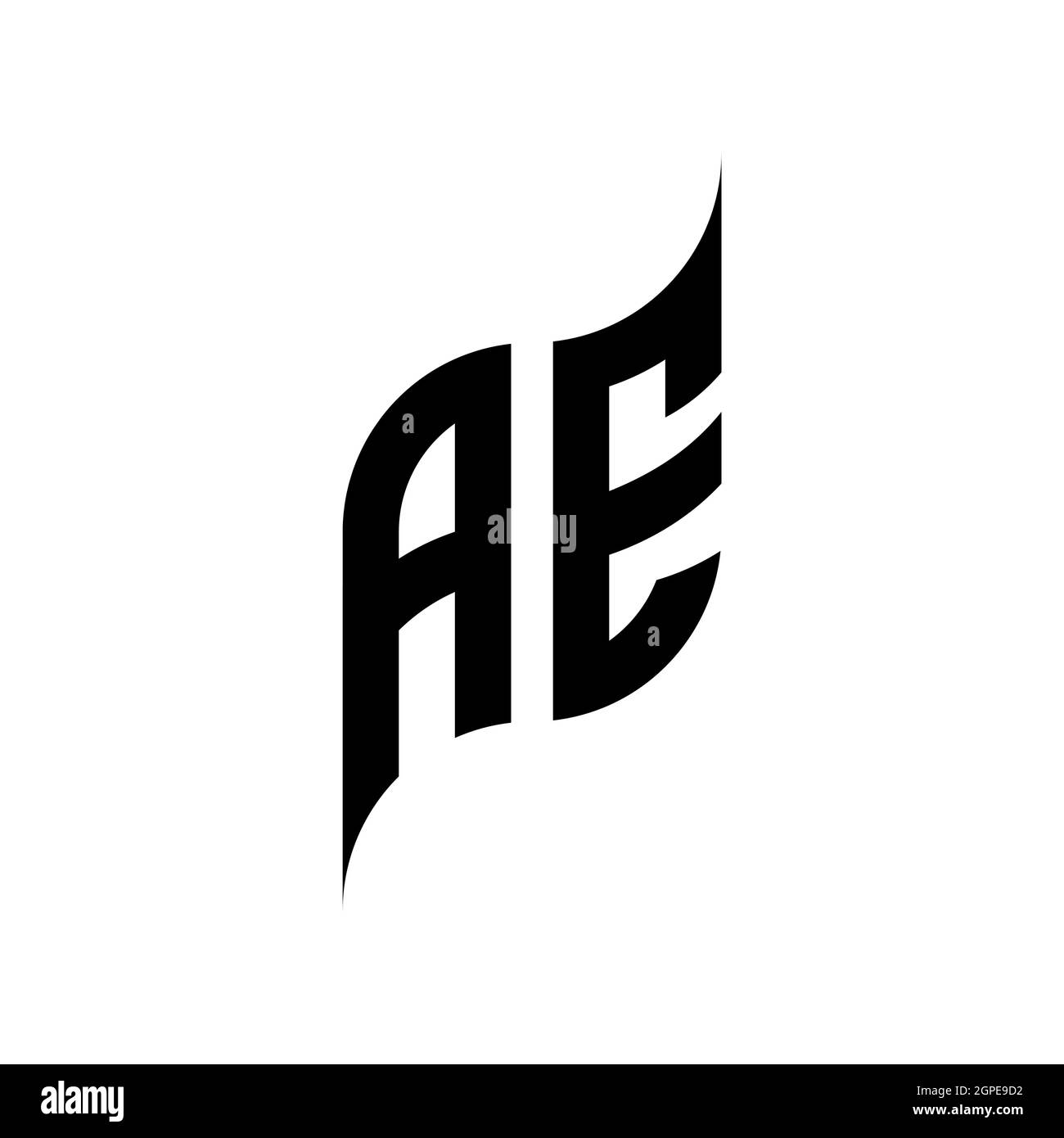 AE Monogram geometric shape style template. Monogram initial design ...