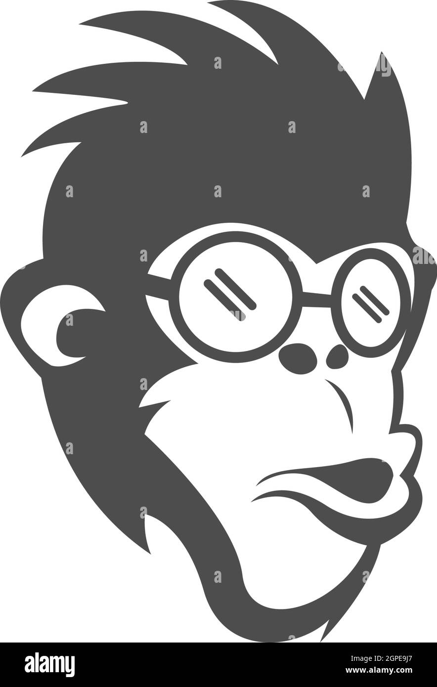 Monkey logo icon illustration vector flat design Stock Vector Image ...