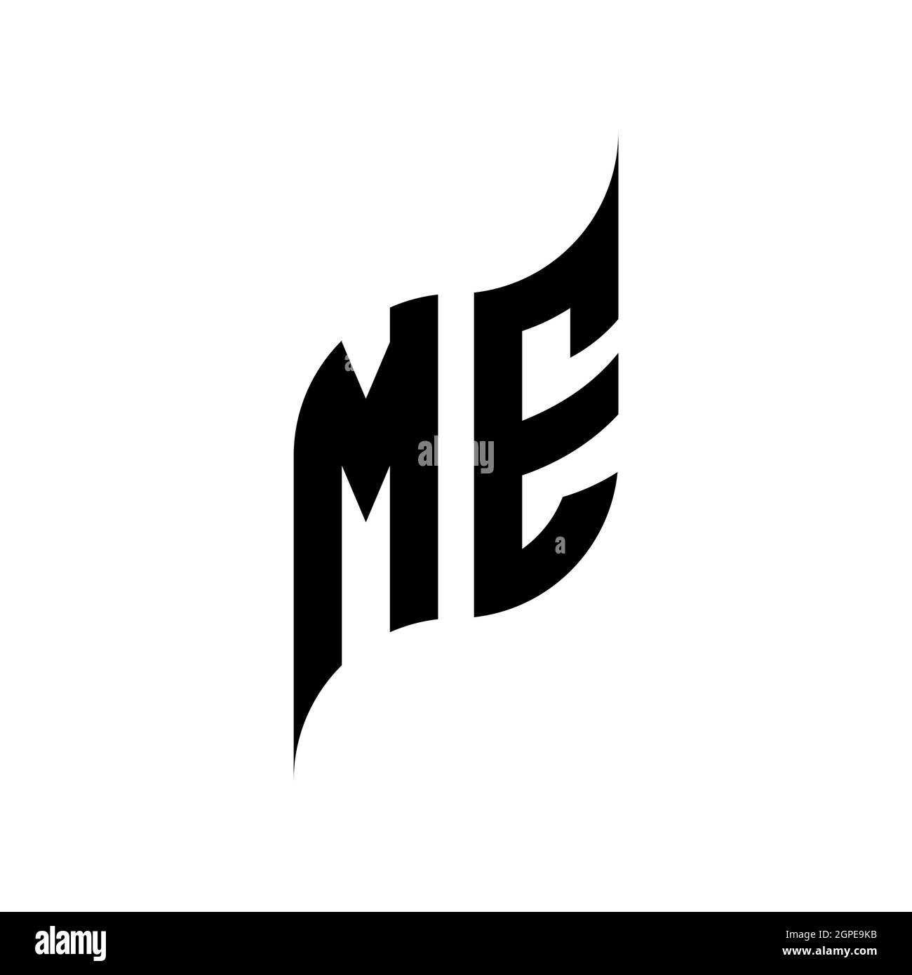 OF Monogram geometric shape style template. Monogram initial design vector isolated on white background Stock Vector