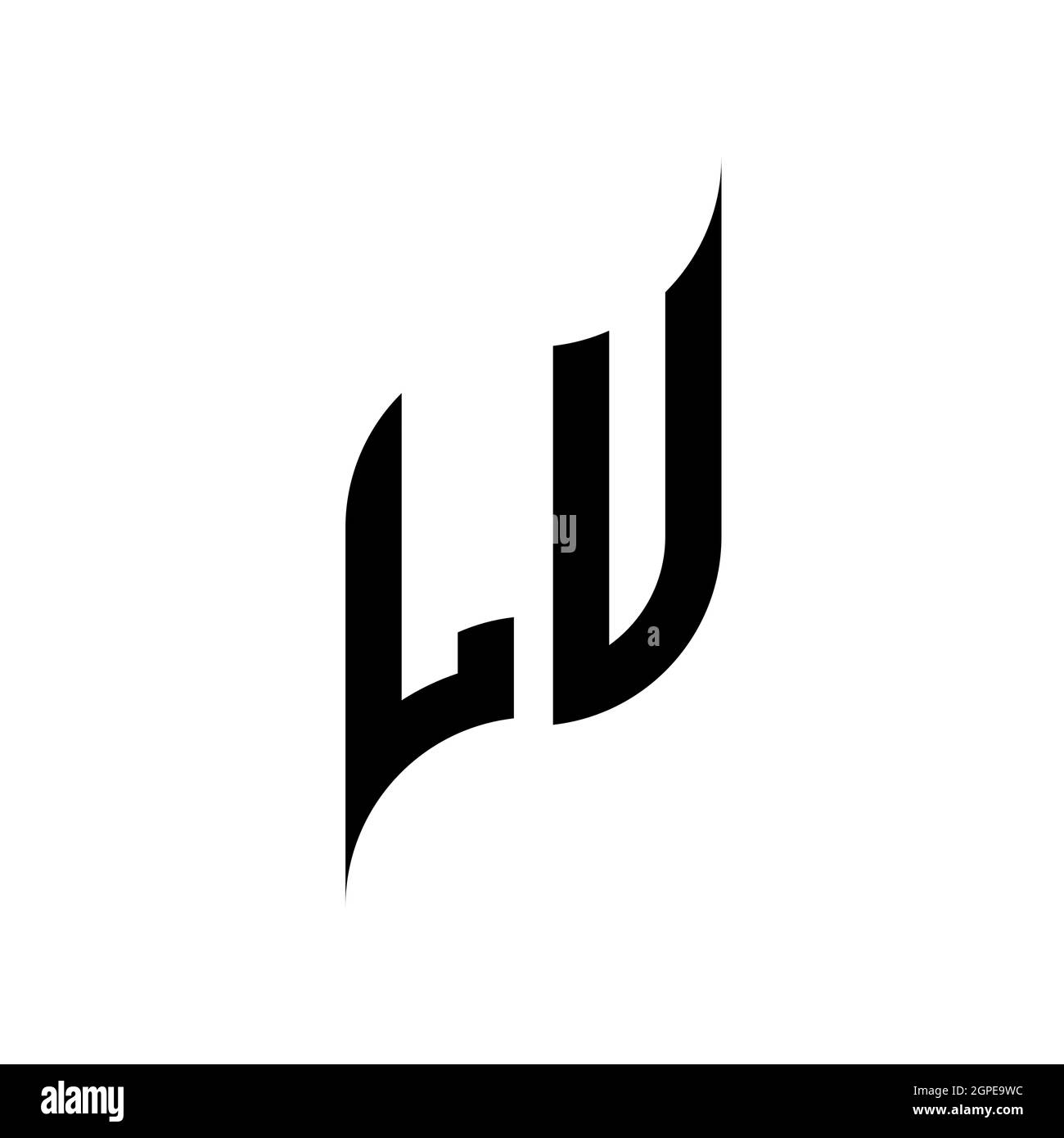 NW Monogram geometric shape style template. Monogram initial design ...