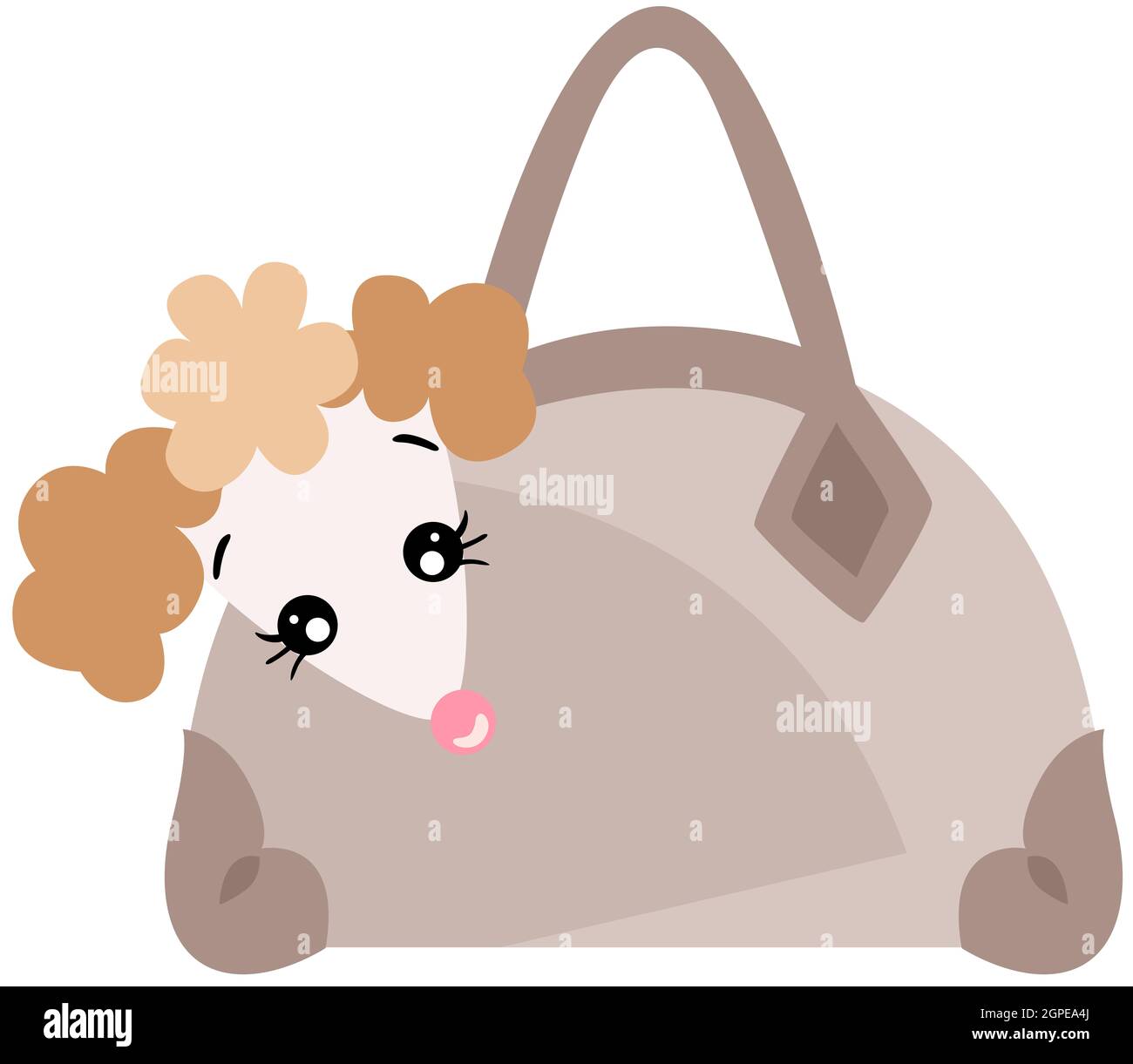 Little dog in a purse Stock Photo Alamy