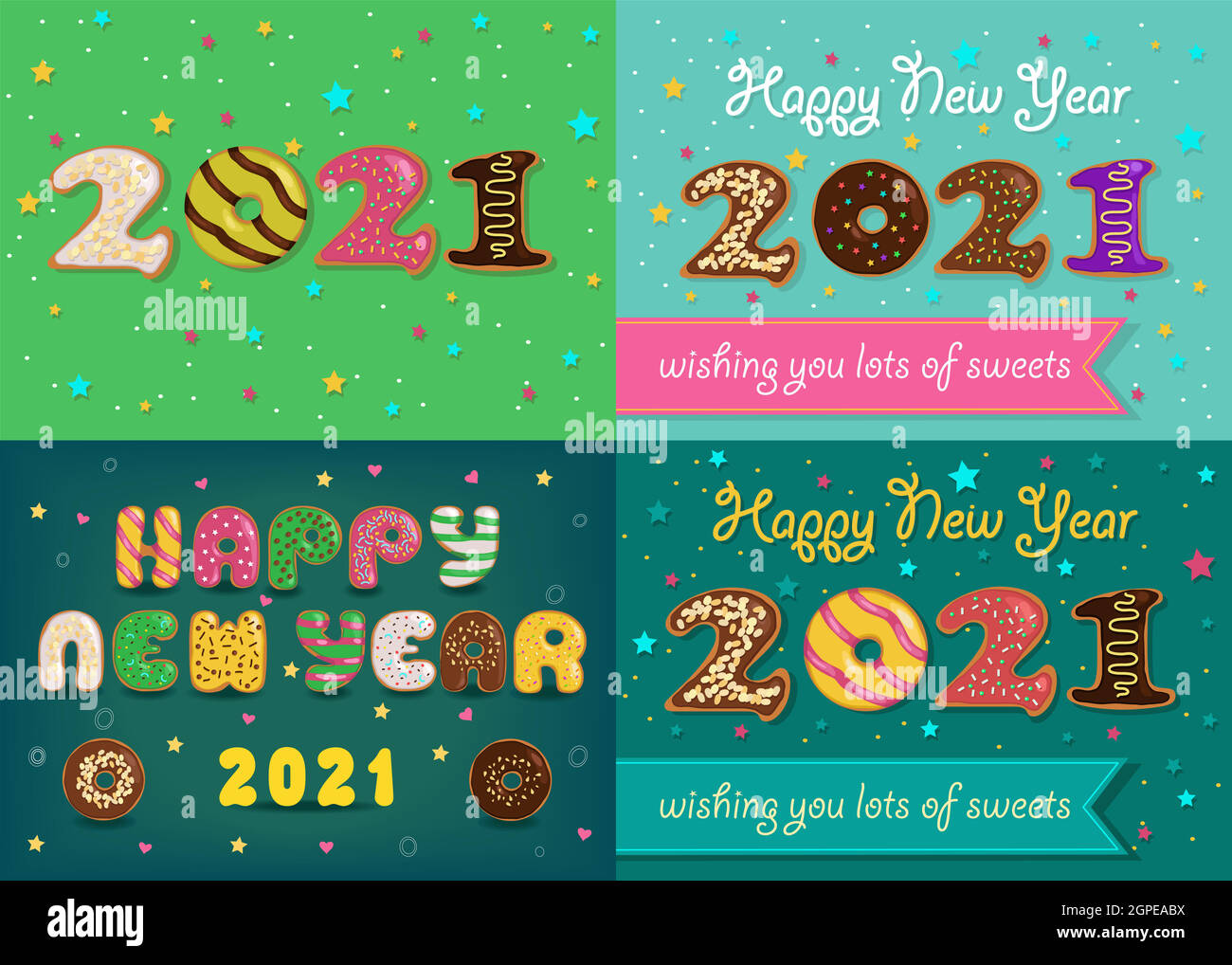 New Year 2021 set Stock Vector Image & Art - Alamy