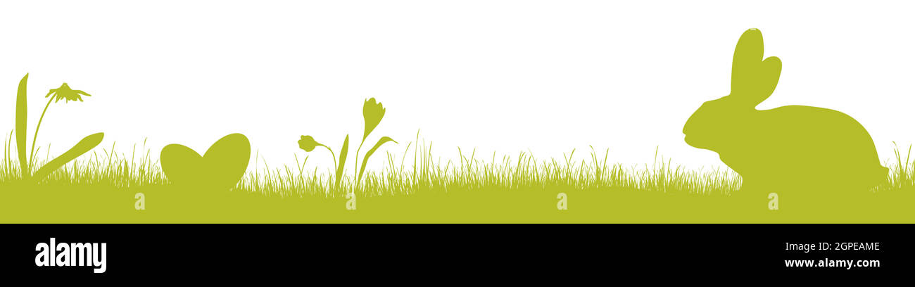 happy easter time silhouette background Stock Vector