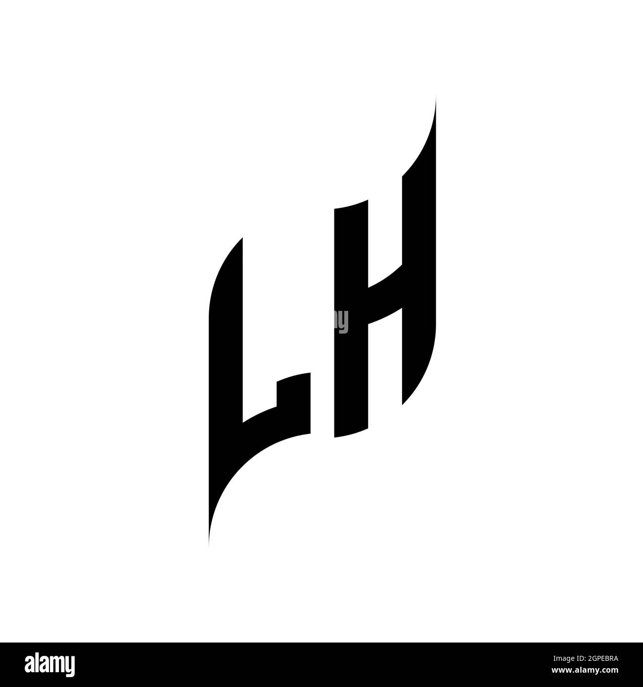 NI Monogram geometric shape style template. Monogram initial design vector isolated on white background Stock Vector