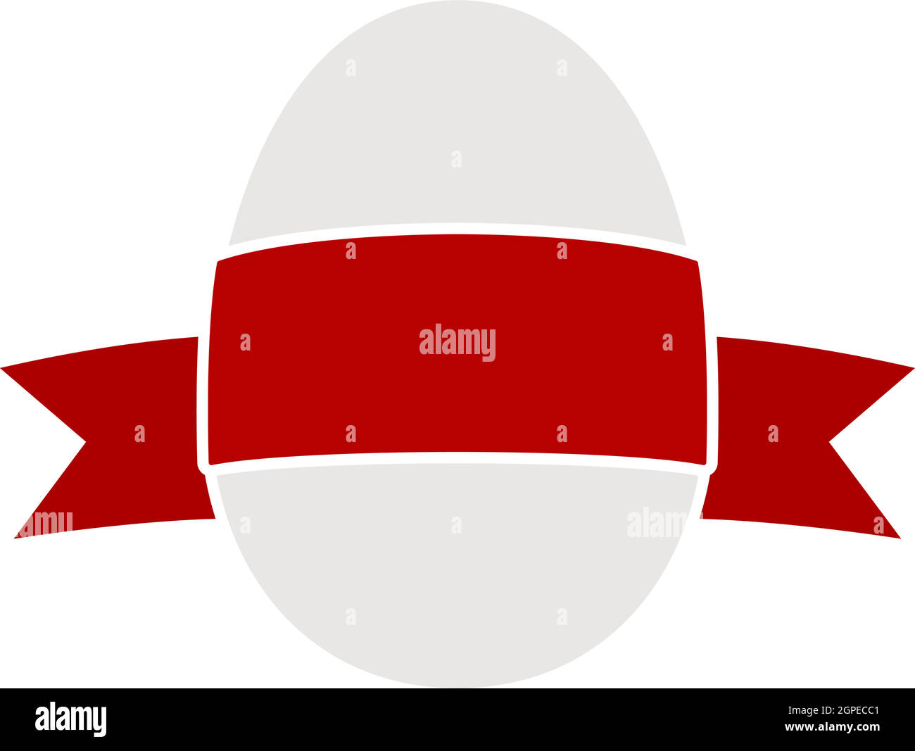 Easter Egg With Ribbon Icon Stock Vector