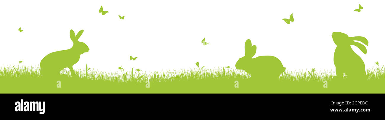 happy easter time silhouette background Stock Vector