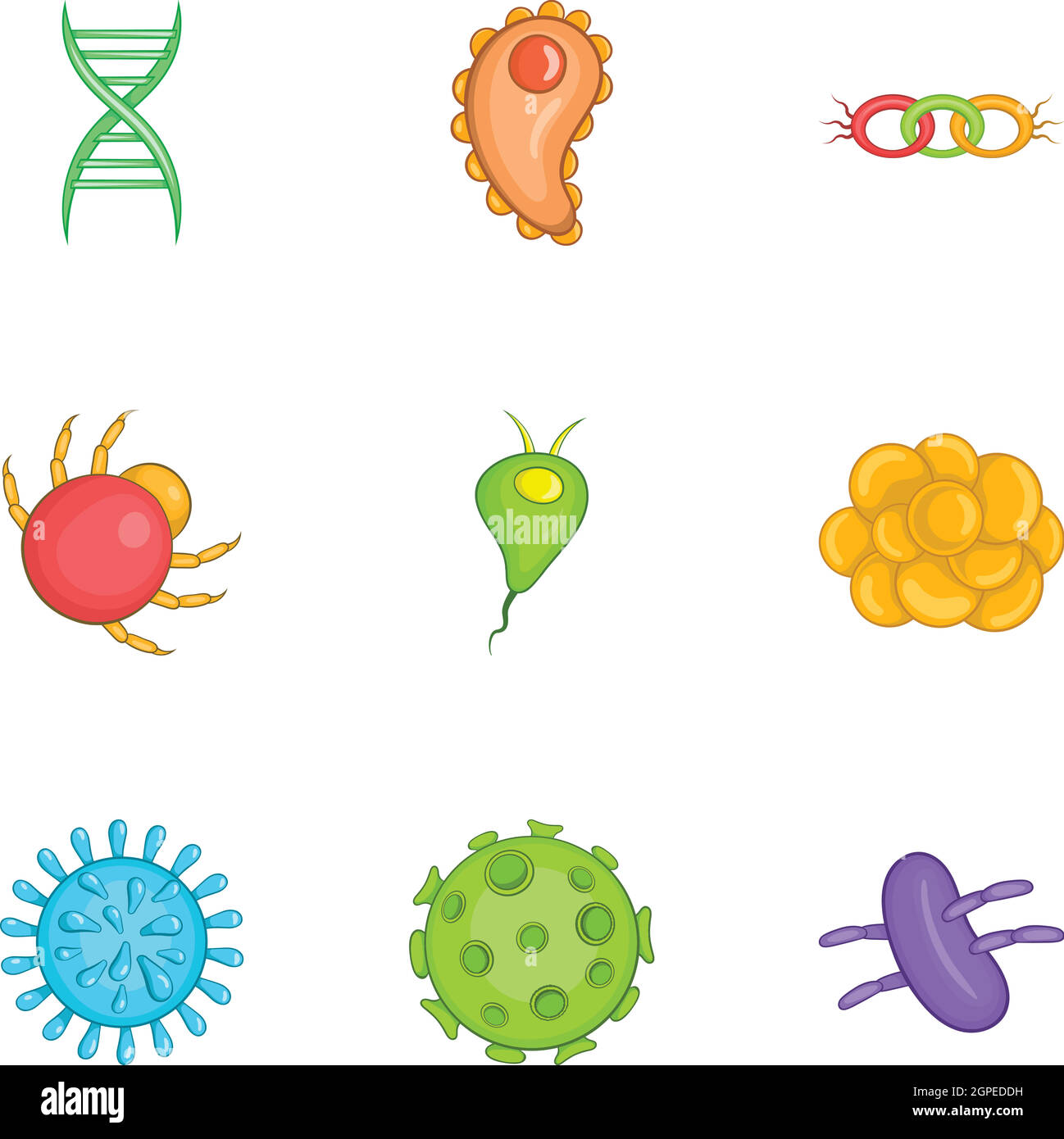 Illness icons set, cartoon style Stock Vector Image & Art - Alamy