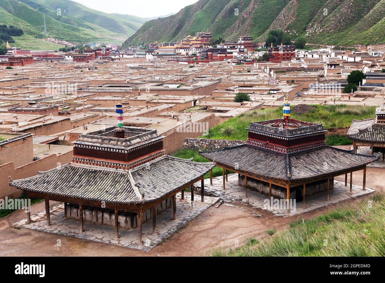 Labrang Monastery - Xiahe, Gannan, Gansu - china Stock Photo