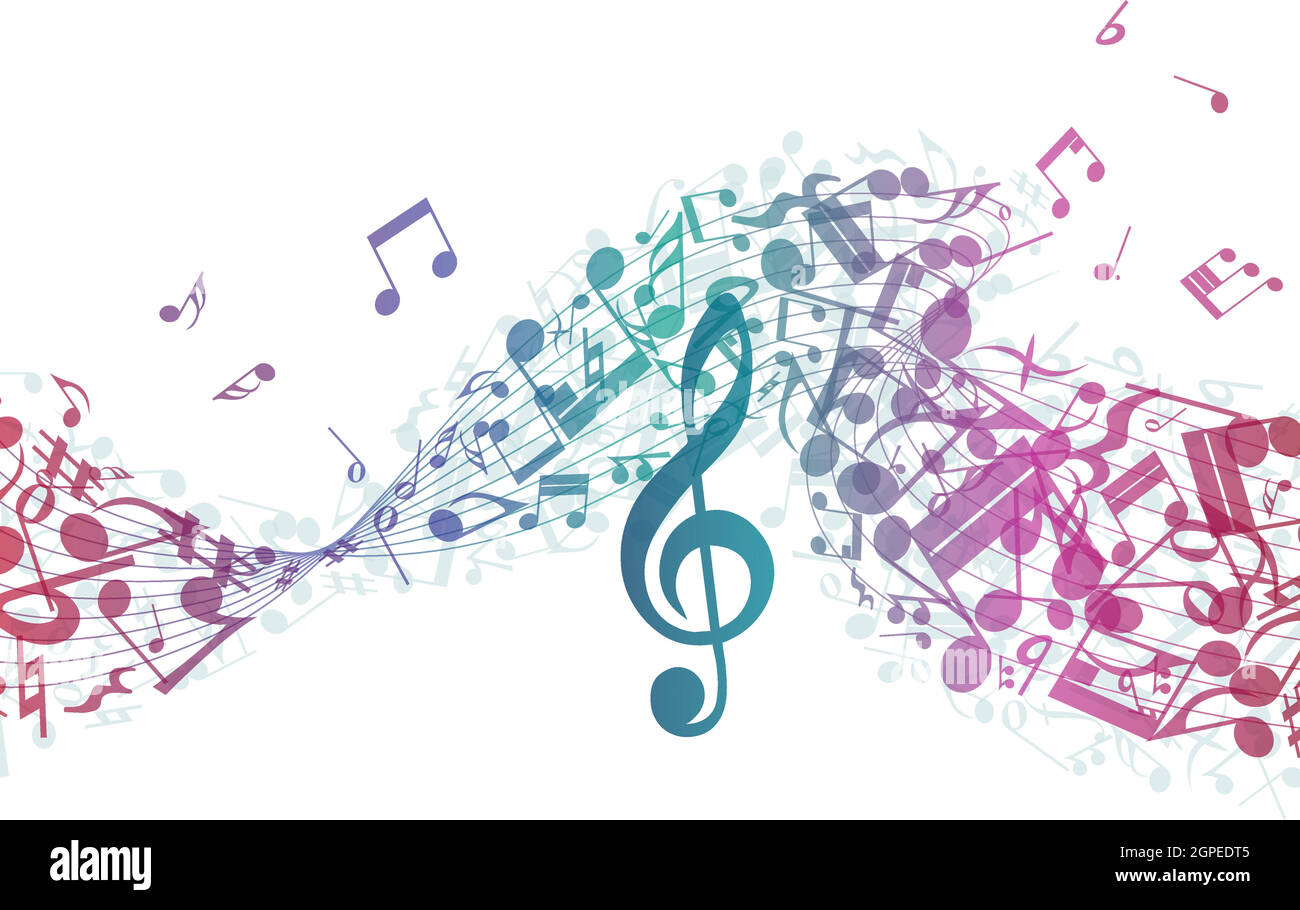 Notes Staff Stock Vector