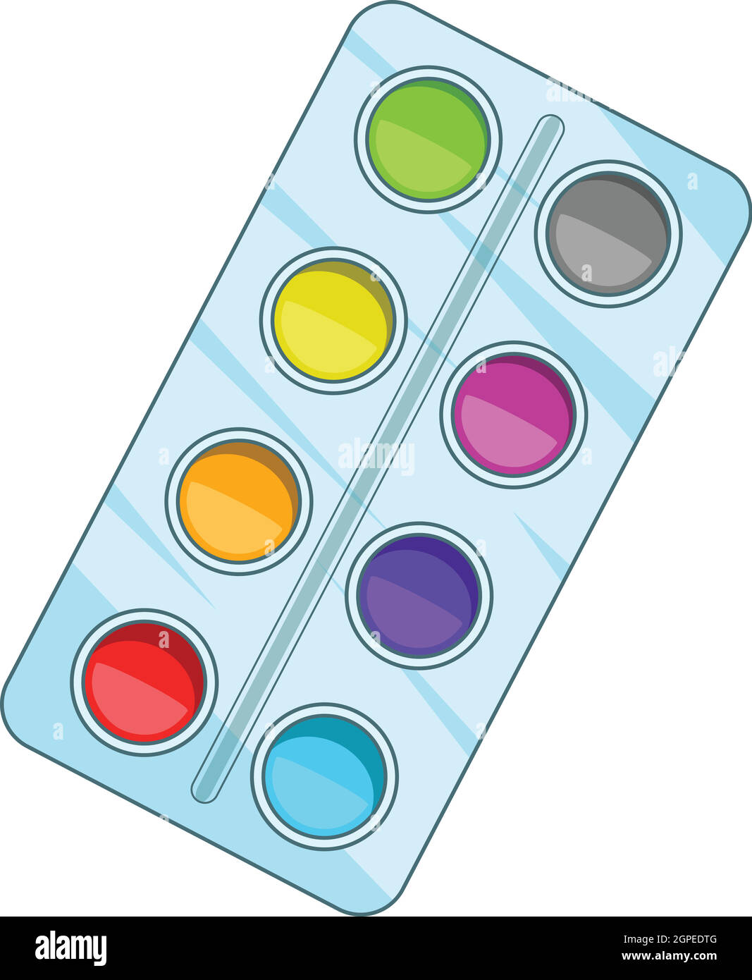 Watercolor paints box icon, cartoon style Stock Vector Image & Art - Alamy