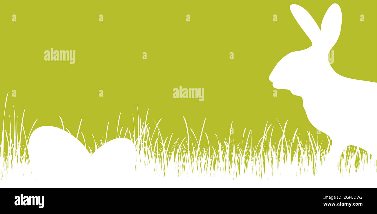 happy easter time silhouette background Stock Vector