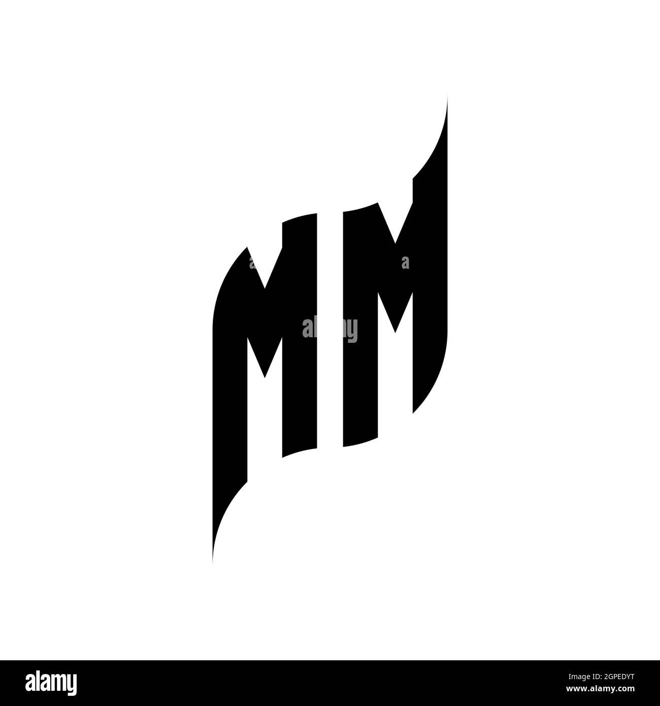 MM Monogram geometric shape style template. Monogram initial design vector  isolated on white background Stock Vector Image & Art - Alamy