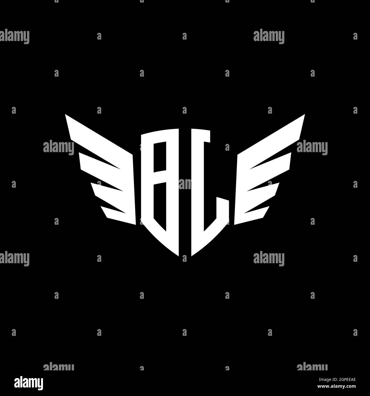 BJ Monogram geometric shape style template. Monogram initial design vector isolated on white background Stock Vector