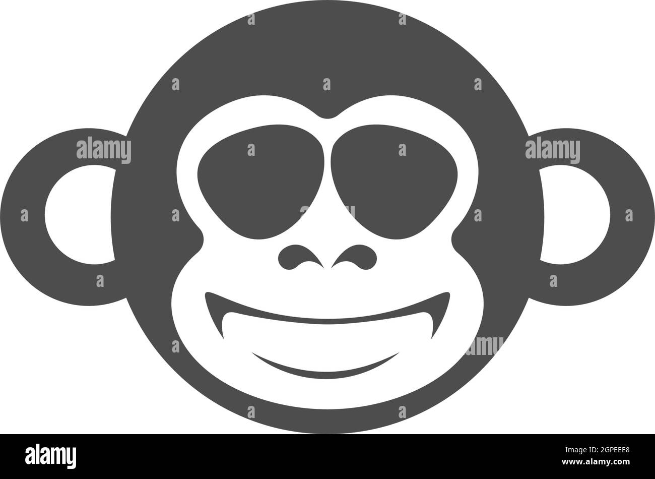Monkey logo icon illustration vector flat design Stock Vector Image ...