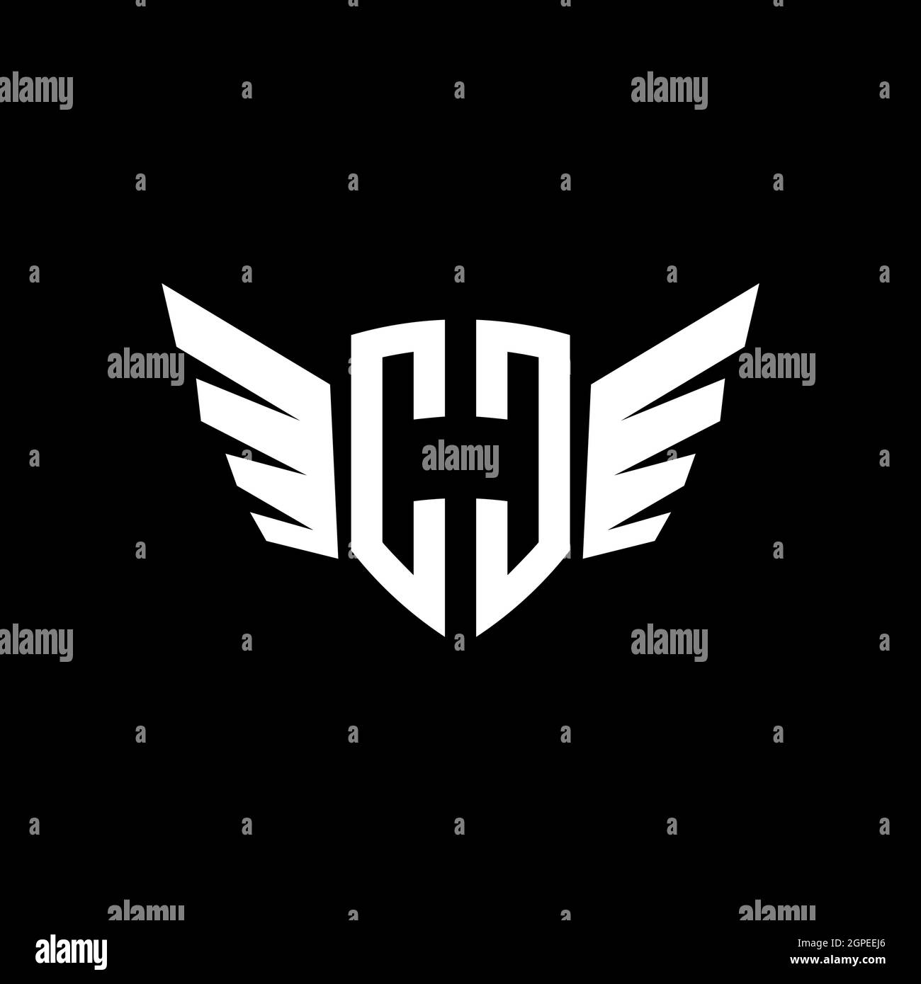 CC Monogram geometric shape style template. Monogram initial design vector isolated on white background Stock Vector