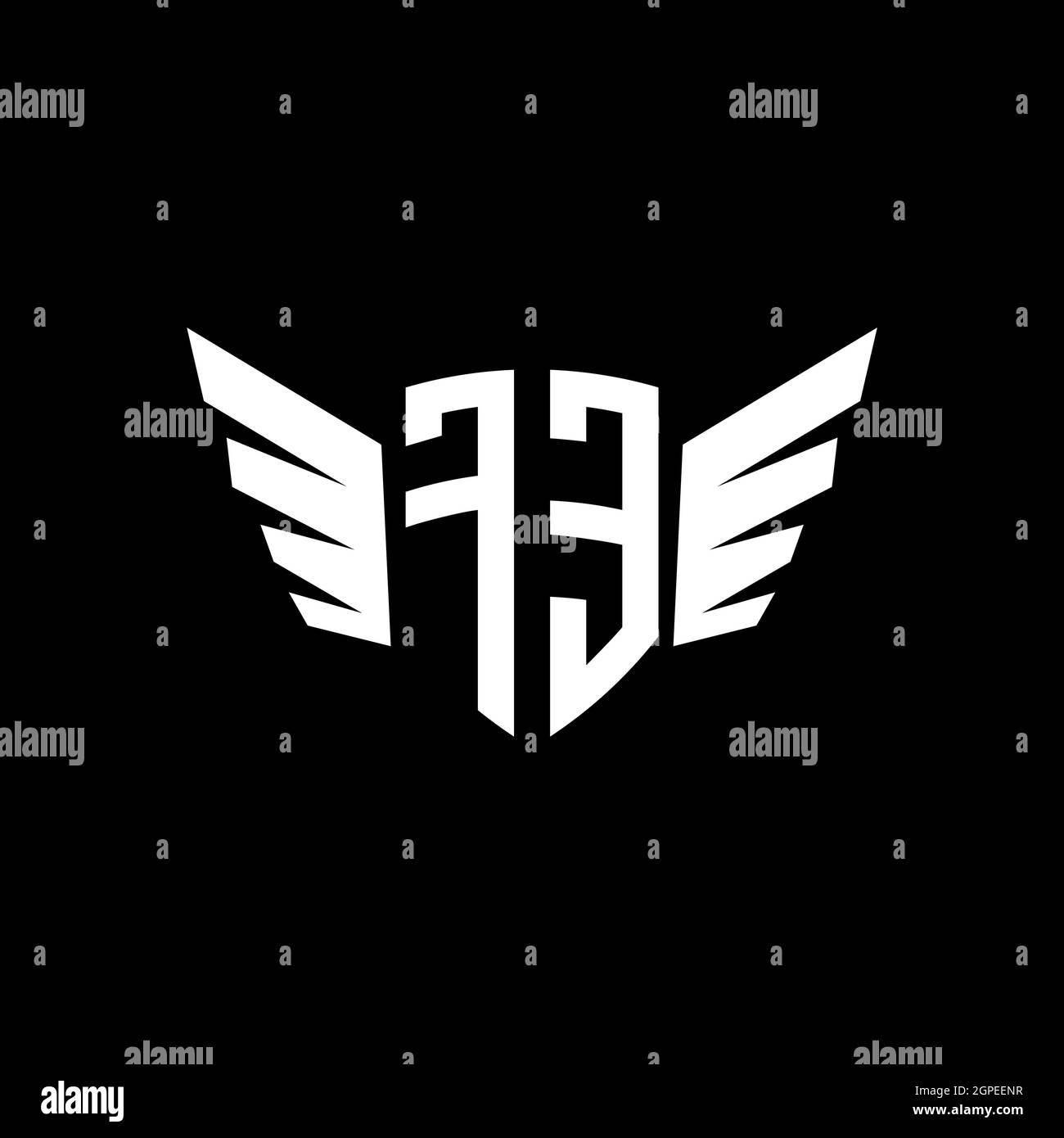FE Monogram geometric shape style template. Monogram initial design vector isolated on white background Stock Vector