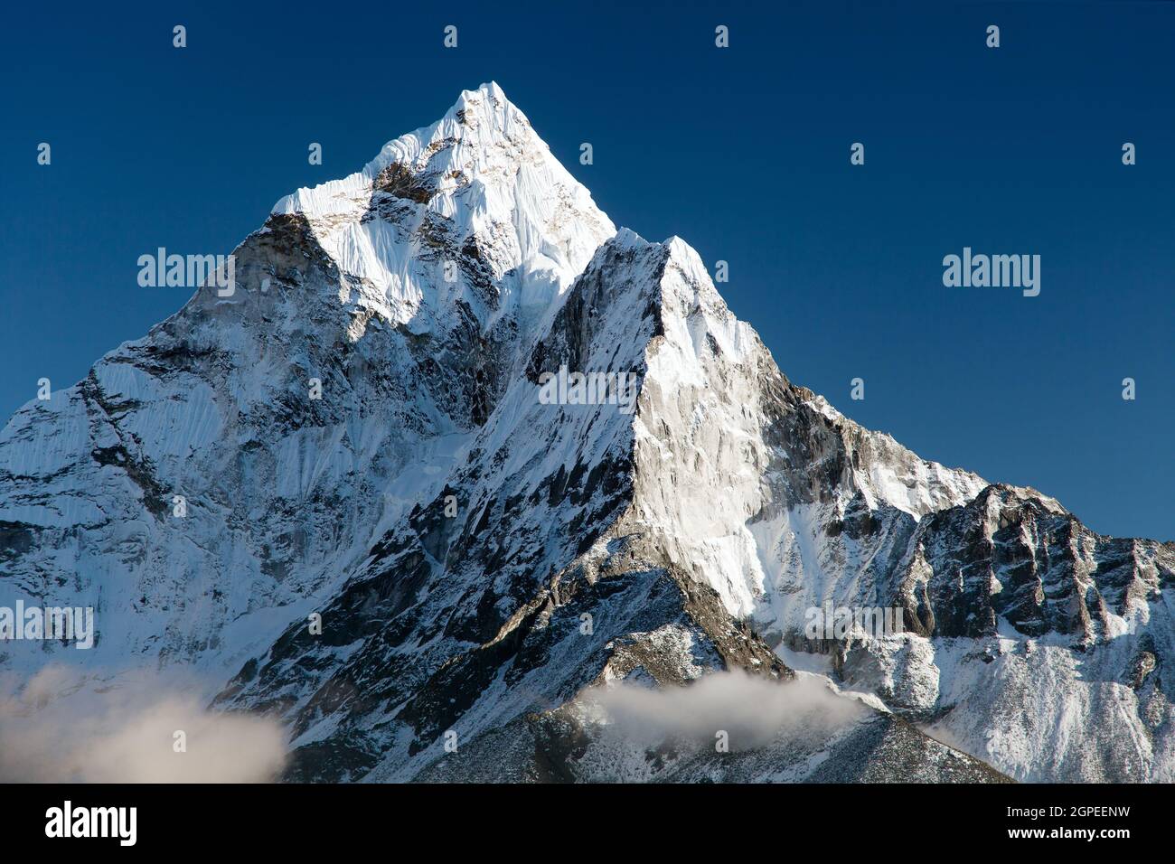 beautiful view of mount Ama Dablam way to Everest base camp Nepal