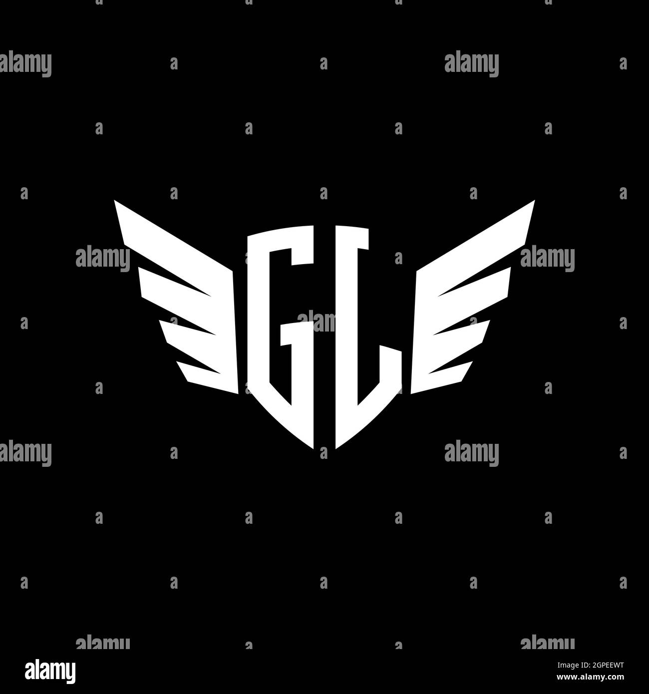 GJ Monogram geometric shape style template. Monogram initial design vector isolated on white background Stock Vector