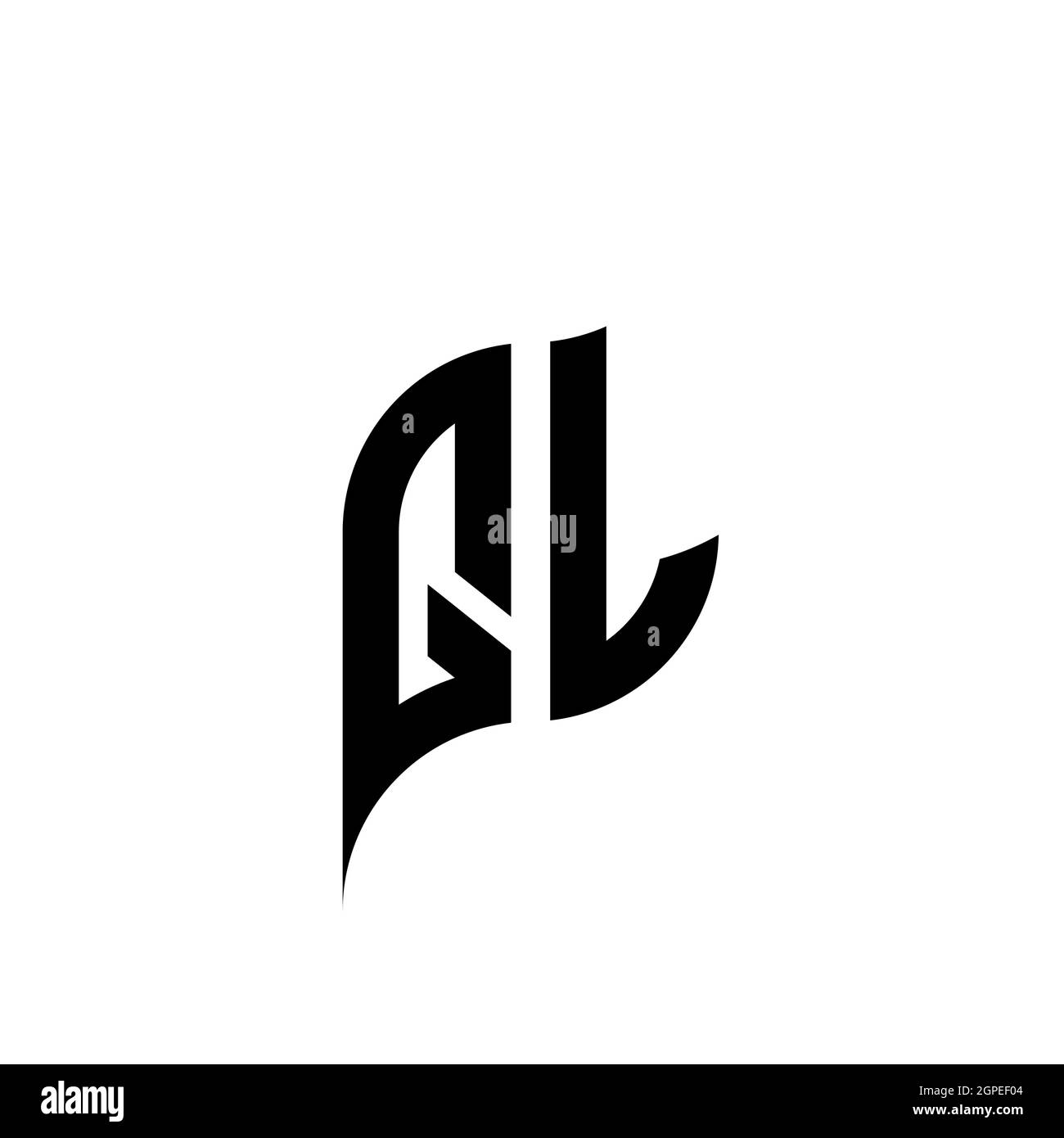 QL Monogram geometric shape style template. Monogram initial design