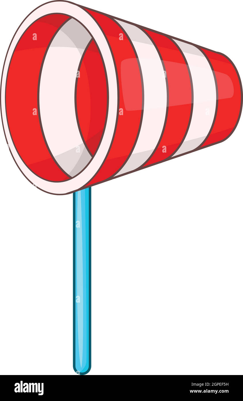 Supplies wind sock icon, cartoon style Stock Vector