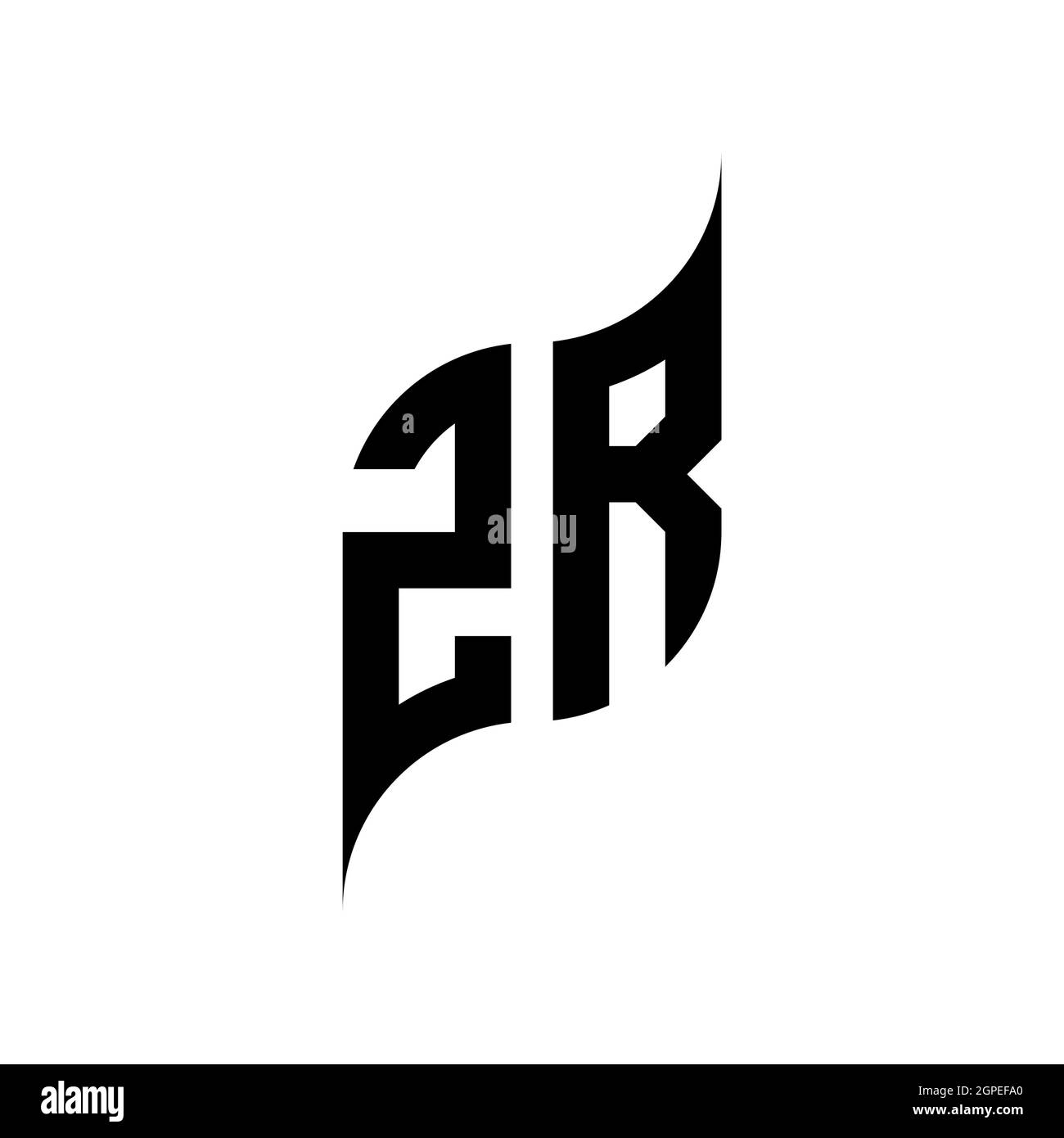 ZR Monogram Logo geometric initial with wing shape style design ...