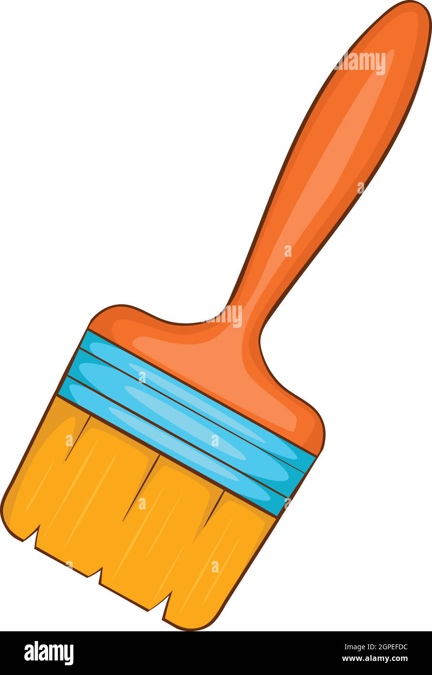 Paint brush icon, cartoon style Stock Vector