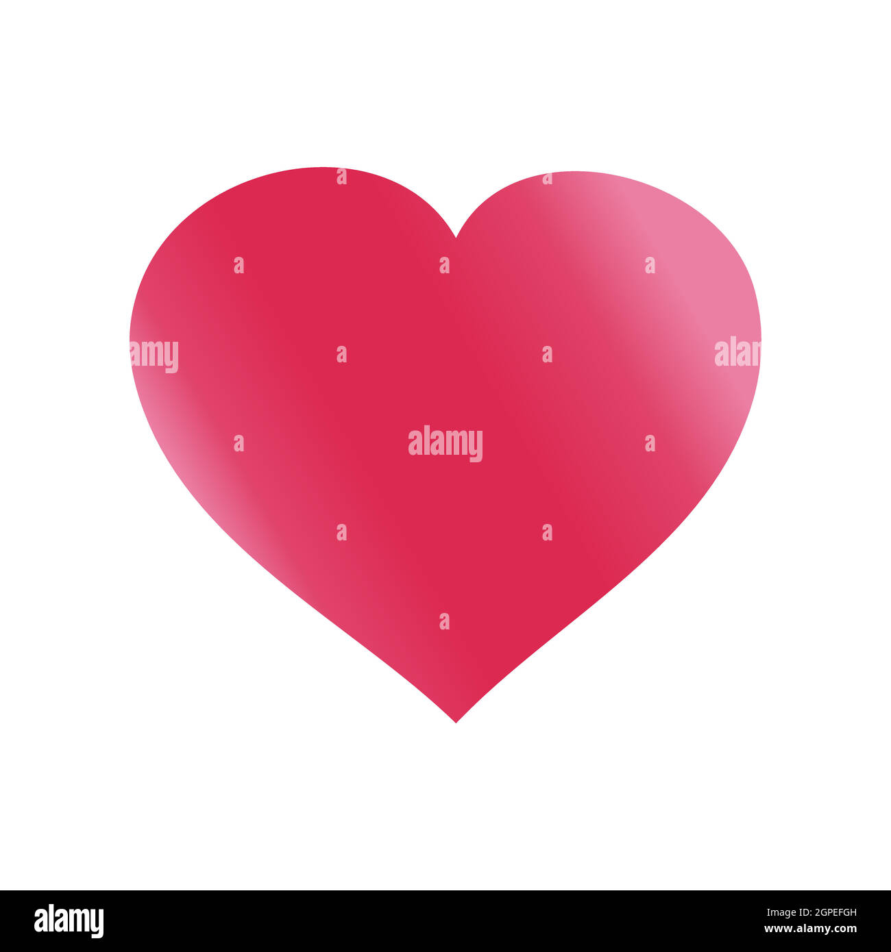 Red shape heart icon symbol graphic design, valentine sign isolated on white background vector illustration Stock Vector