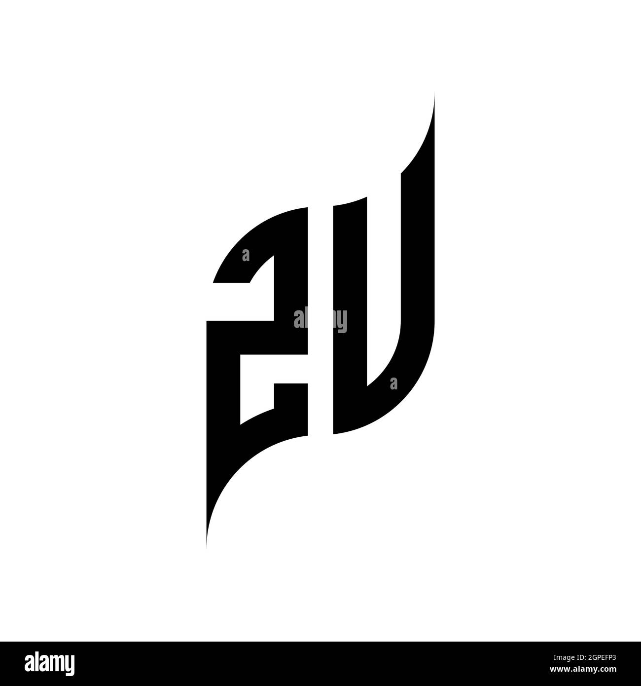 ZU Monogram Logo geometric initial with wing shape style design ...