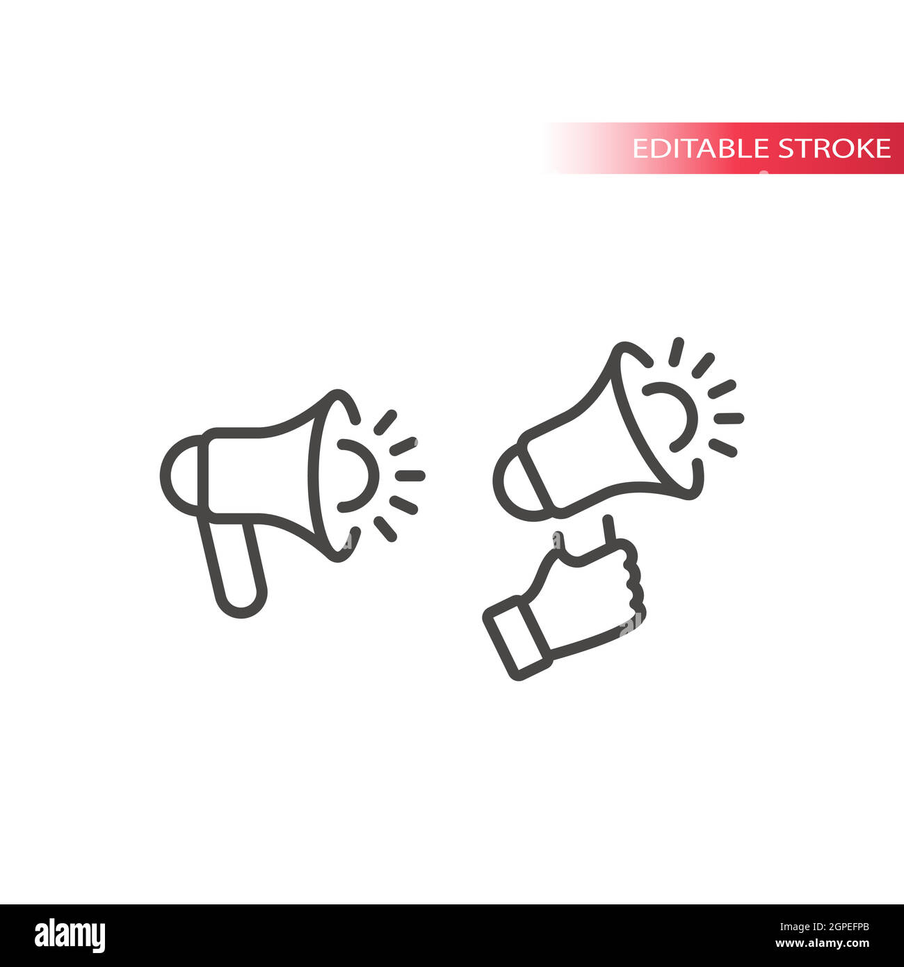 Megaphone or loudspeaker line vector icon Stock Vector