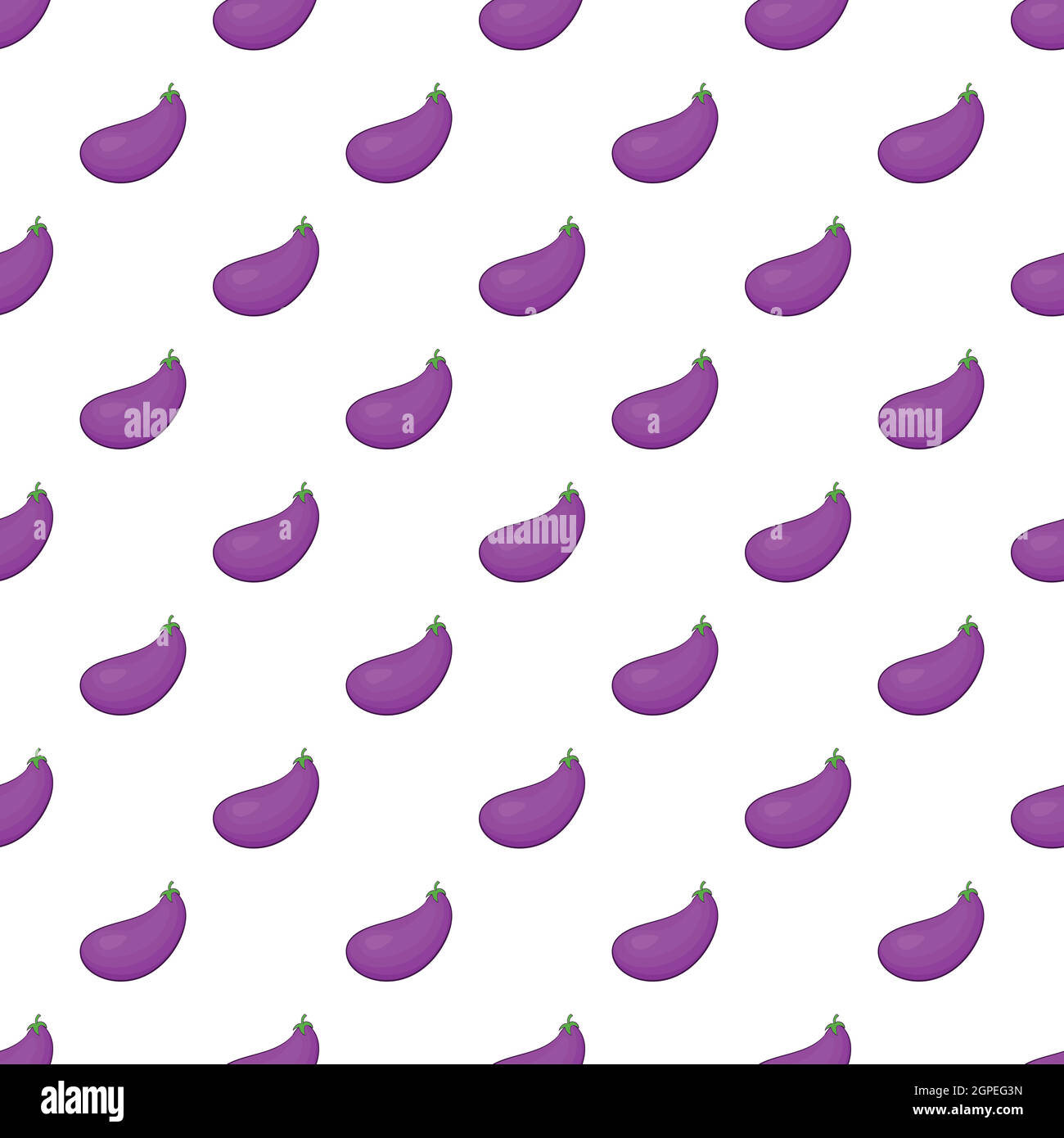 Eggplant pattern, cartoon style Stock Vector Image & Art Alamy