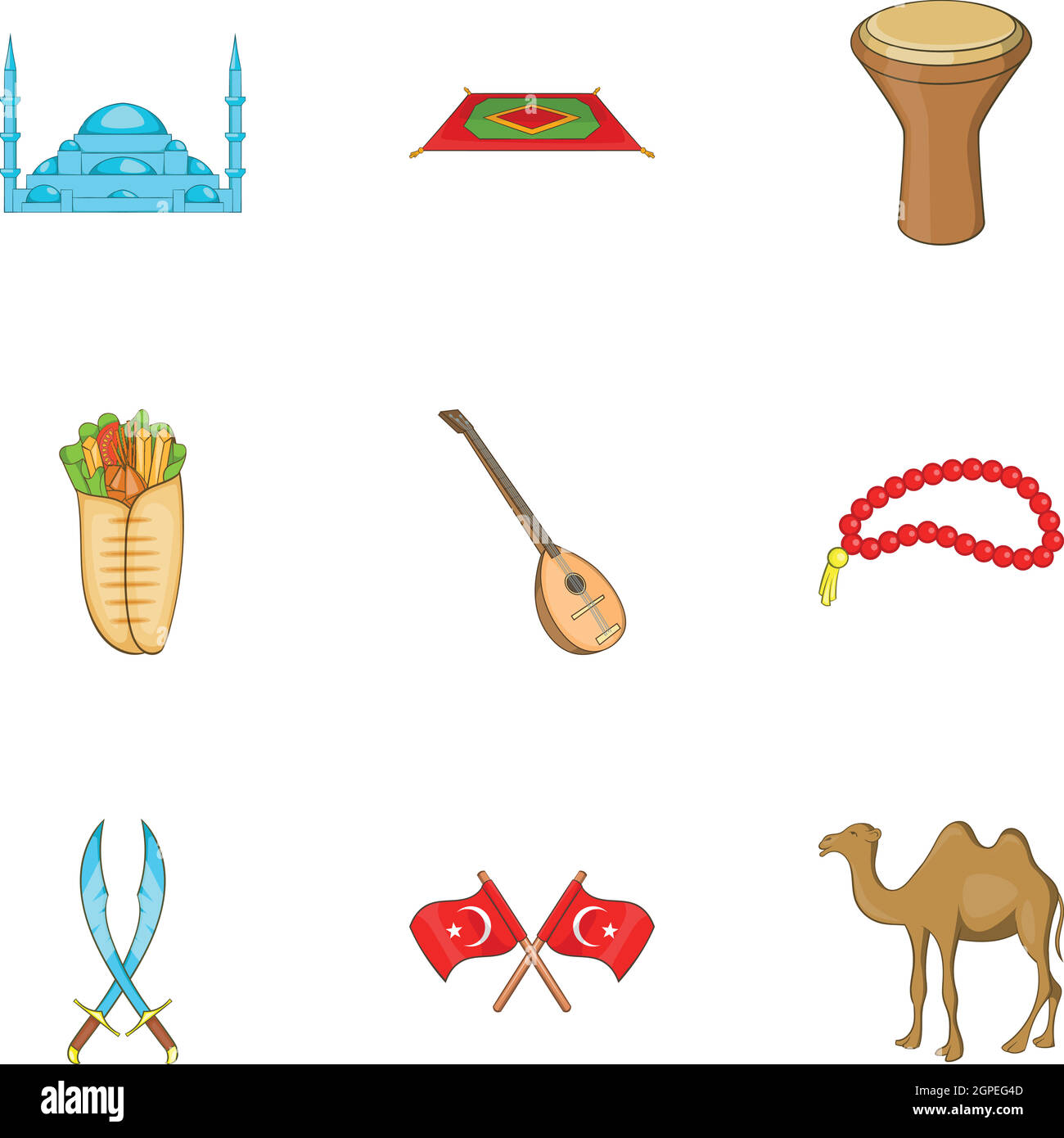 State of Turkey icons set, cartoon style Stock Vector Image & Art - Alamy