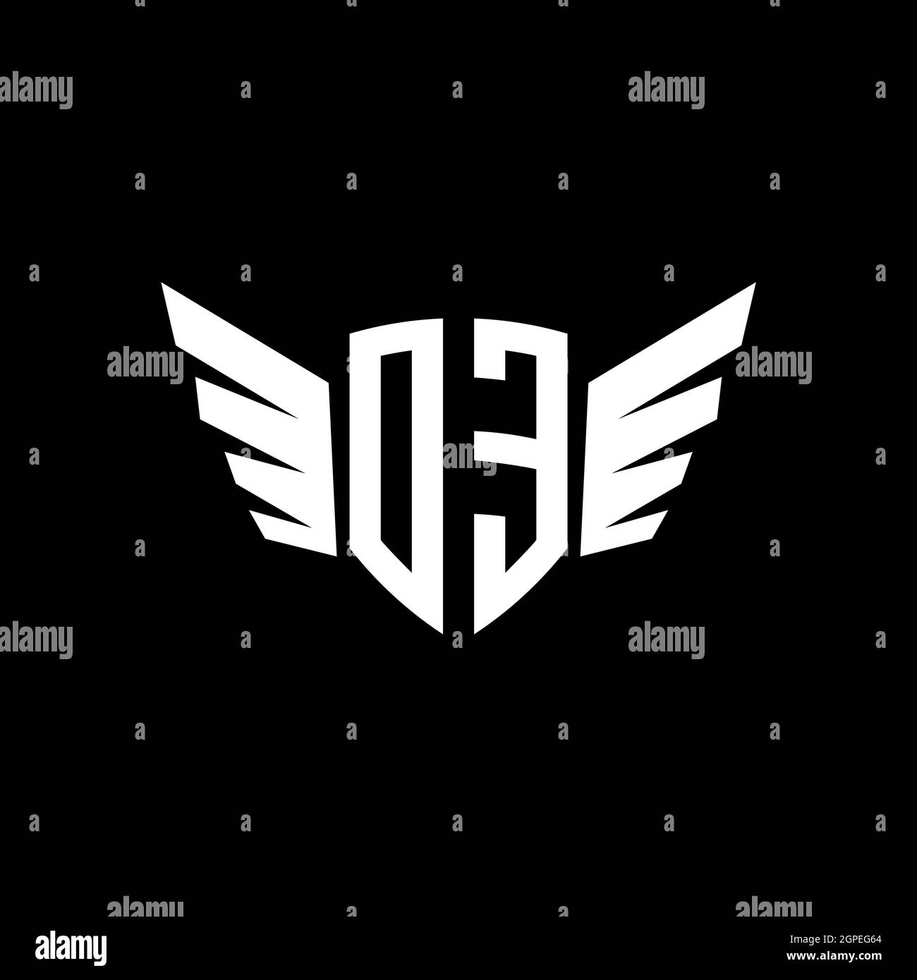 MD Monogram geometric shape style template. Monogram initial design vector isolated on white background Stock Vector