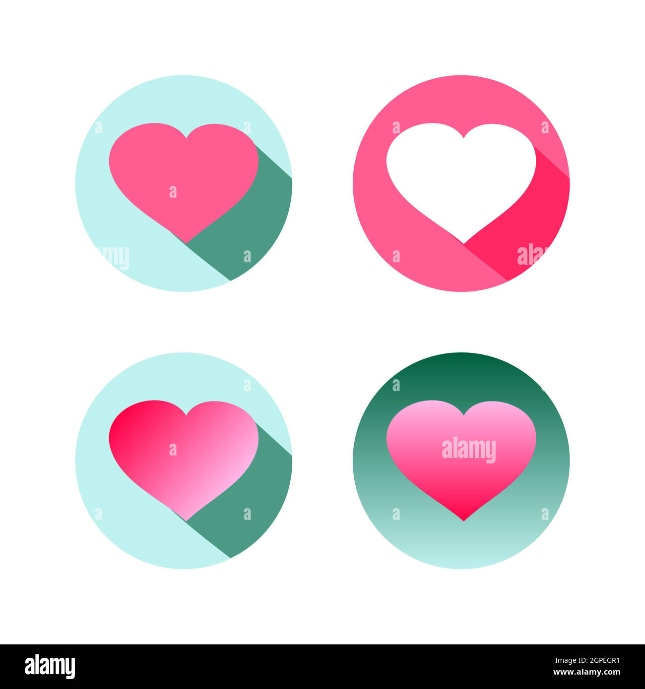 Red shape heart icon symbol graphic design flat, valentine sign ...