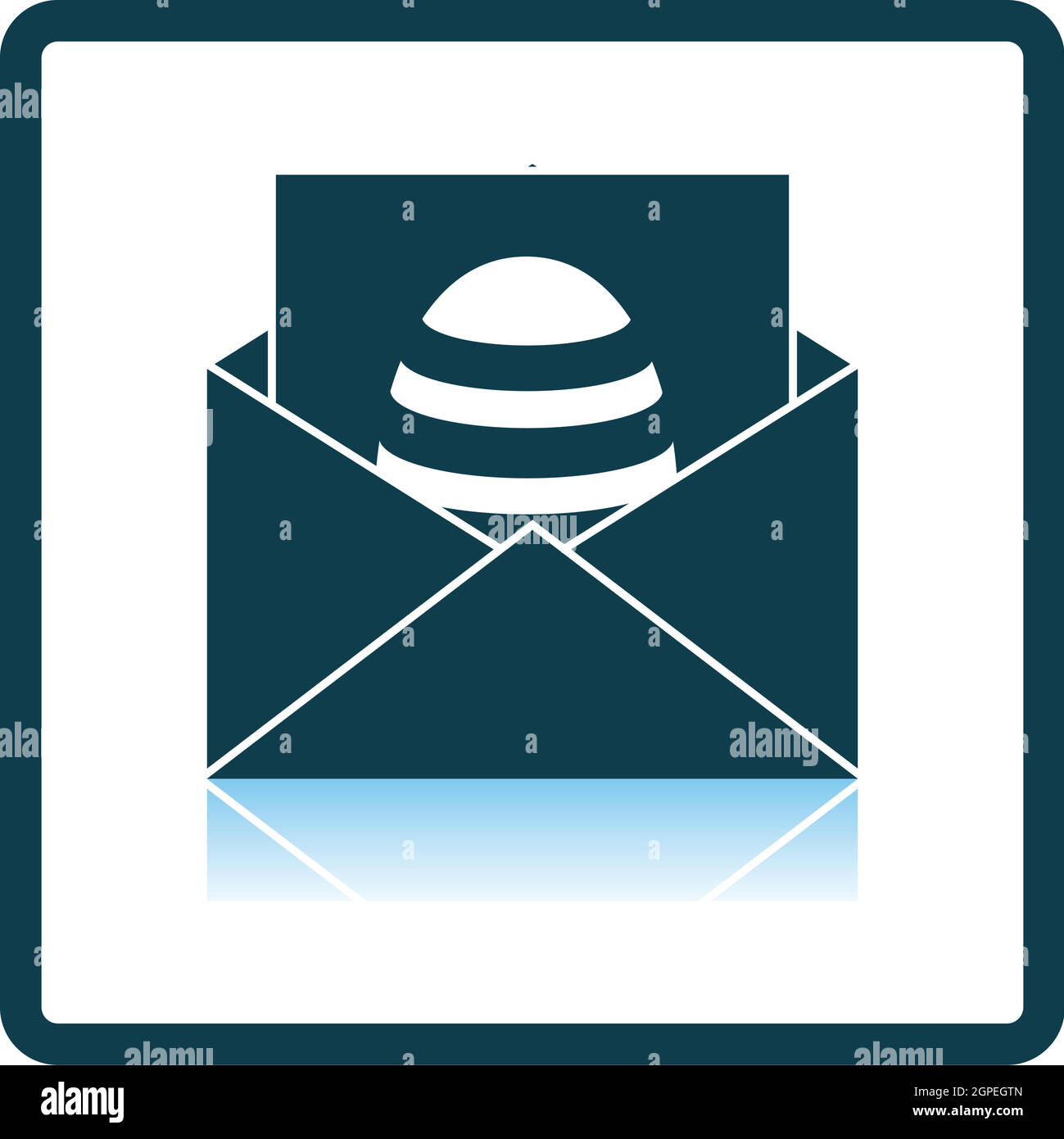 Envelop With Easter Egg Icon Stock Vector