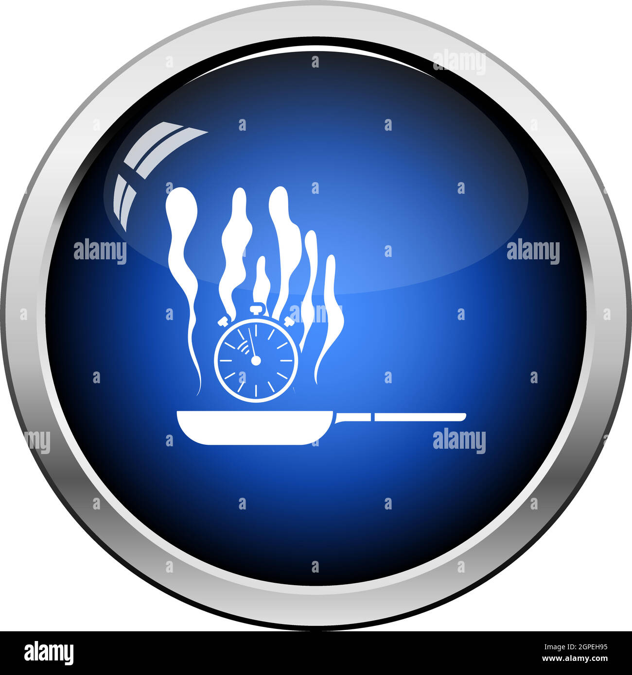 Pan With Stopwatch Icon Stock Vector