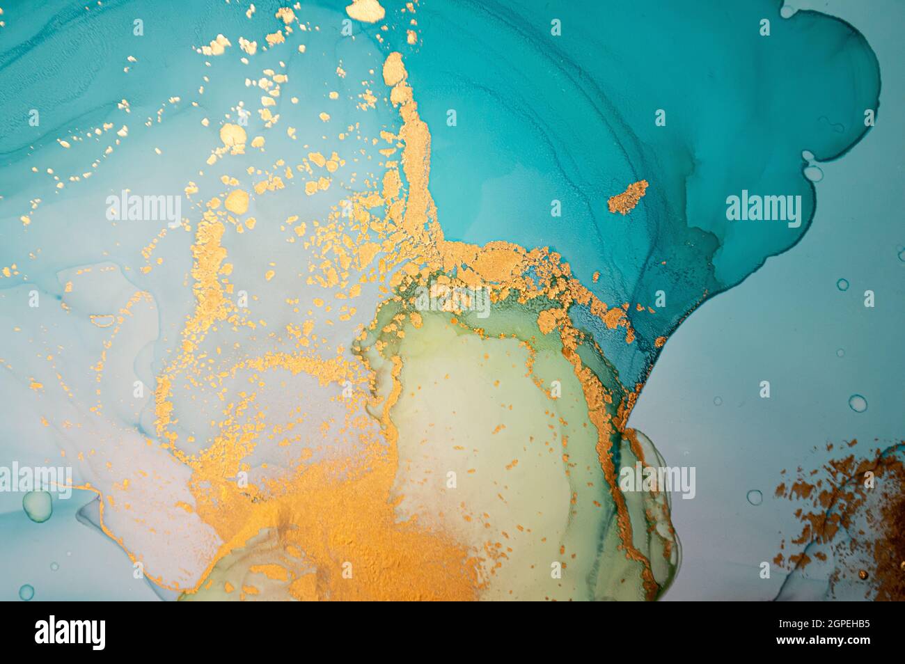 Glitter Abstract Liquid. Alcohol Ink Drops Stock Photo Alamy